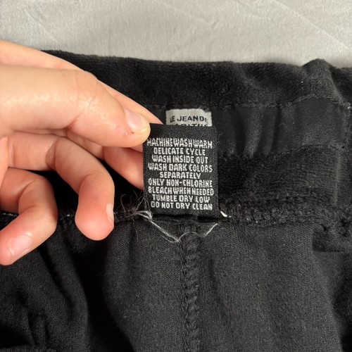 Pantalones deportivos Marithe Francois Girbaud de terciopelo para hombre XL negros con cordón cremallera al tobillo - Imagen 14 de 16