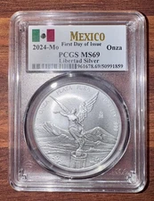 2024 Proof Libertad 1 Onza 1 oz  ~ PCGS PR69 DCAM