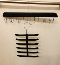 Organizador de un cinturón y una corbata para armario