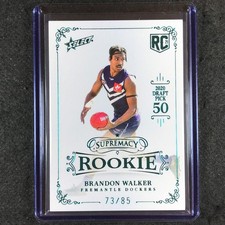 2021 Select AFL Supremacy BRANDON WALKER Rookie Platinum Blue 73/85 #50
