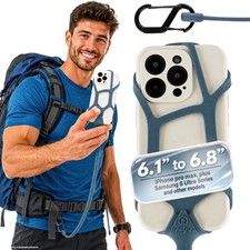 Pulpo Safety Cell Phone Lanyard, Phone Wrist Strap, Grey, 6.1" to 6.8"