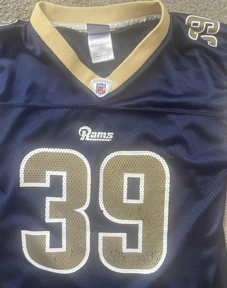 CAMISETA OFICIAL NFL LOS ANGELES RAM'S #39 S.JACKSON JUVENIL TAMANHO. FRETE GRÁTIS - Imagem 2 de 3