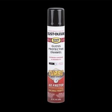 Turbo Protective Enamel Gloss Spray Paint Black 24 oz Stops Rust