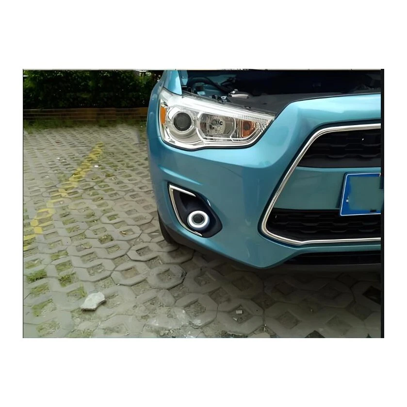 Kit de luz antiniebla LED DRL halo ojo de ángel para 13-15 Mitsubishi Outlander Sport ASX RVR Foto 2 de 4