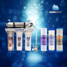 3 STAGE UNDERSINK UV ULTRA VIOLET WATER STERILIZER NSF CERTIFIED DELUXE FAUCET