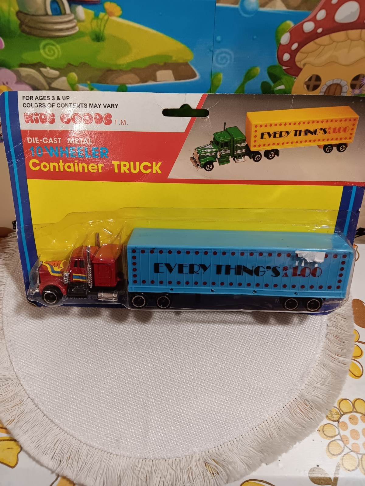 NEW KIDS GOODS DIE-CAST METAL 10 WHEELER CONTAINER TRUCK EVERYTHINGS A $1.00...