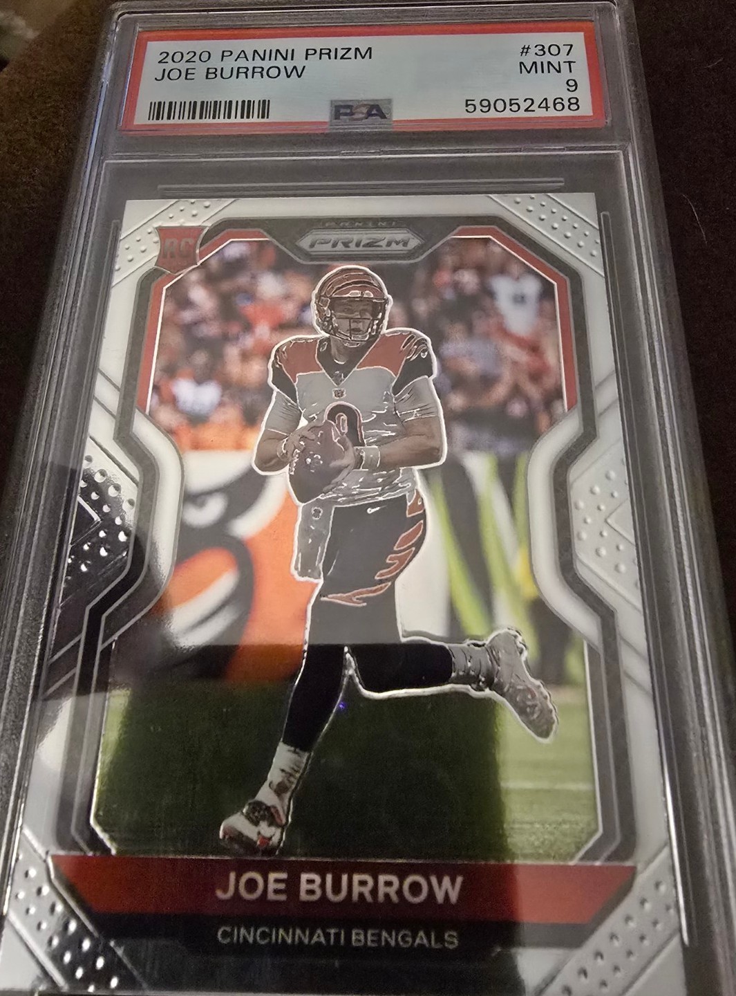 2020 Panini Prizm Joe Burrow Rookie #307 PSA9  view 2