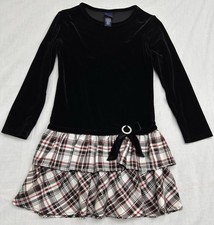 Basic Editions Girl's 7/8 Long Sleeve Velvet Striped