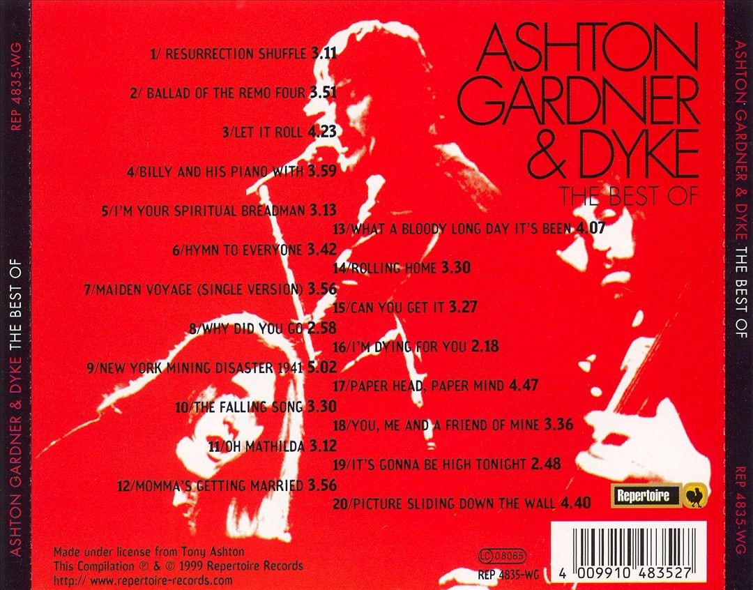 TONY ASHTON/KIM GARDNER BEST OF ASHTON, GARDNER & DYKE NEW CD