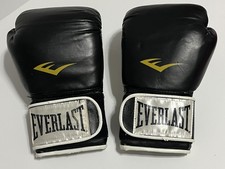Everlast Black & White Boxing Training Gloves...