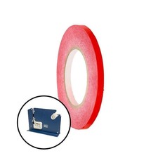 Poly Bag Sealer Tape with Dispenser 6 Pcs - 3/8" x 180 Yards Red Color