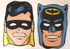 Vintage 1966 BATMAN & ROBIN General Electric Duel Sided Mask Lot Of 2