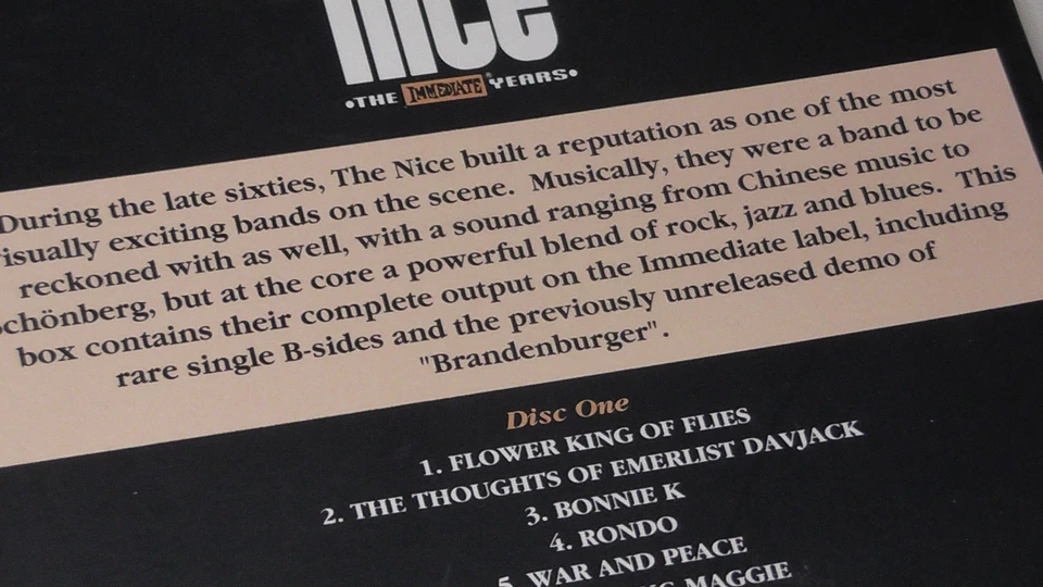 THE NICE(Keith Emerson),"The Immediate Years",3CD Hochkant Box,Charly,1995,neuw. - Bild 2 von 4