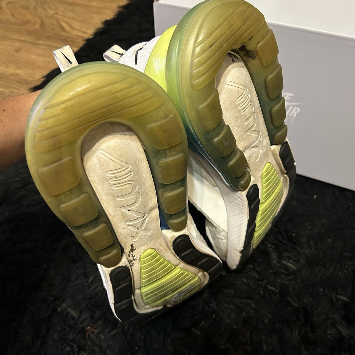 NIKE air max 270 White Lime Blast Photo Blue lace up shoes sneakers mens 12 Nike Air Max 270 Premium Men main image 2