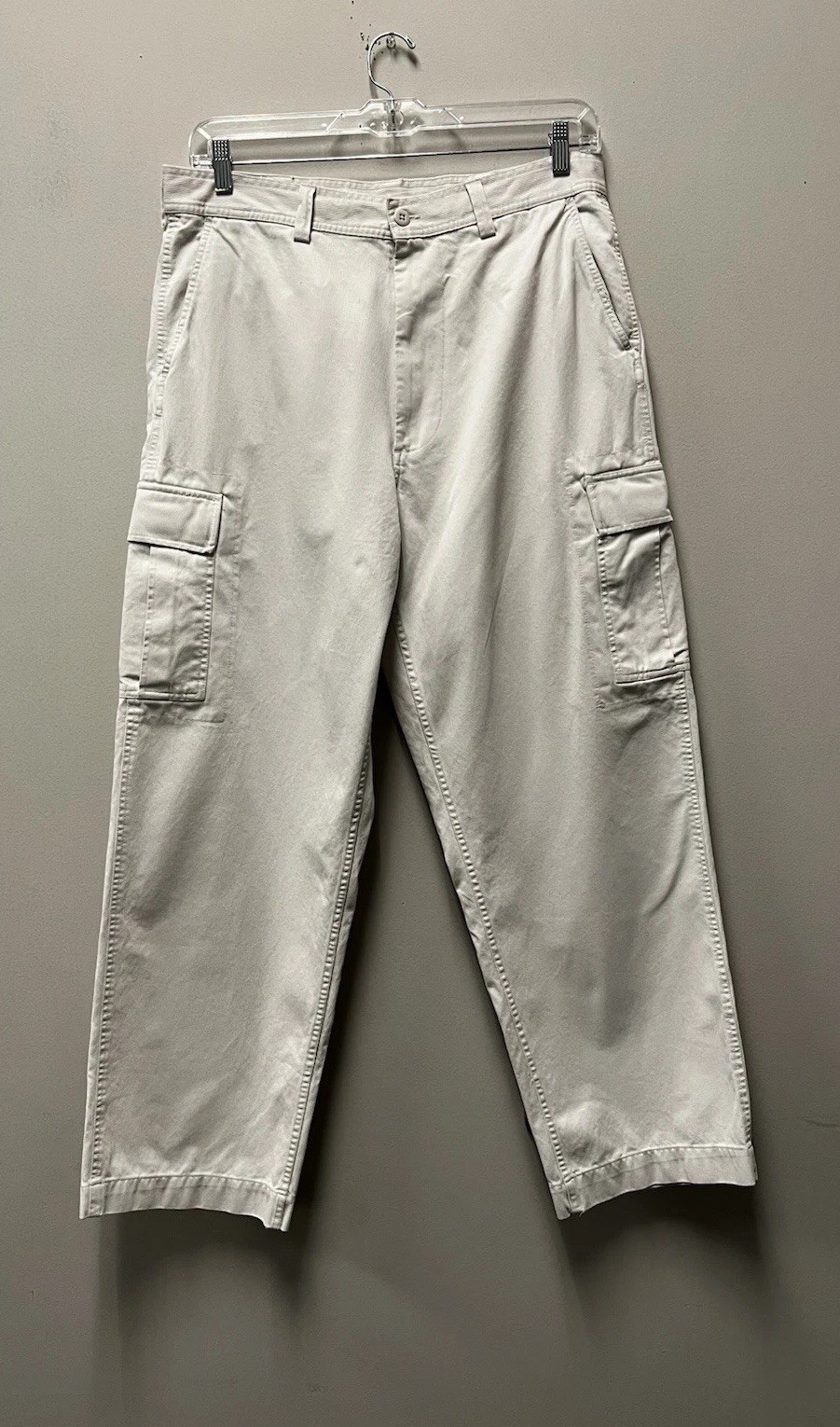 VTG RL Polo Sport Sportsman Cream/Off White Twill Cargo Pants—Men’s 36/32*
