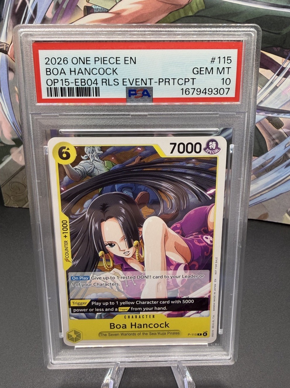 2026 One Piece Boa Hancock (OP15 Release Event Participant) P-115 PSA 10 view 1