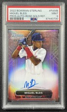 MIGUEL BLEIS PSA 9 2022 BOWMAN STERLING PROSPECT AUTO ROSE GOLD REFRACTOR 03/15