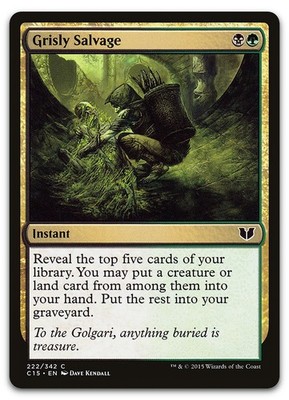Grisly Salvage #222 (NM) Commander 2015 C15 Magic MTG