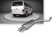 FOX Sportauspuff VW Bus T4, Bj. 1990-2003, Endrohr 2x63mm