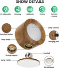 LED Wall Lights, Wall Sconces 2 Pcs with Remote Rechargeable Battery Operated...