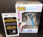 Josh Gad Frozen Olaf Autographed Signed Funko JSA Pop Protector