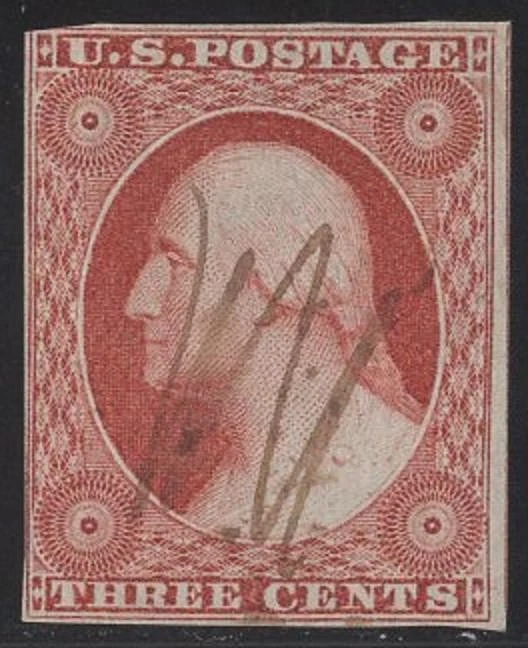 George Washington 3 Cent Stamp In Used Us Stamps (19th Century