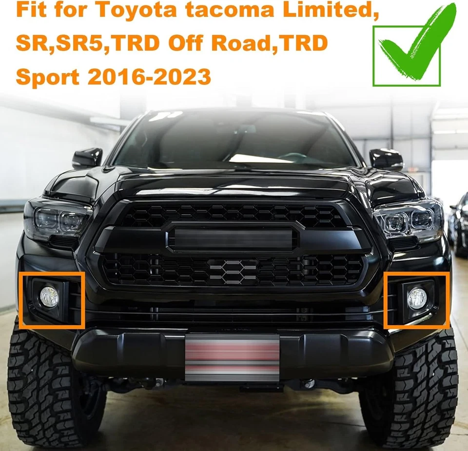 Faros antiniebla DRL para Toyota Tacoma 2016-2023 Tacoma faros antiniebla bombillas Foto 4 de 4