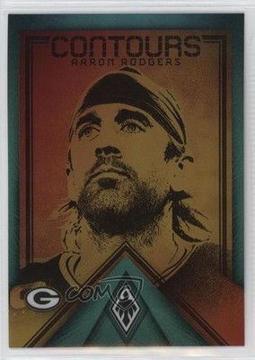2022 Panini Phoenix Contours Teal 142/150 Aaron Rodgers #CT-4 0j7s