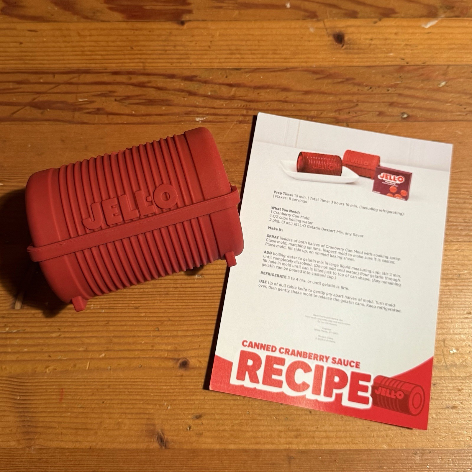 Jello No Thanks Thanksgiving Cranberry Can Mold