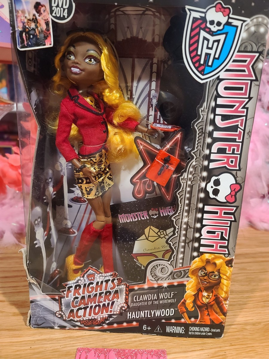 NIB! 2014 MONSTER HIGH FRIGHTS CAMERA ACTION CLAWDIA WOLF DOLL! | eBay