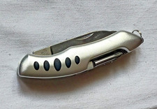 Taschenmesser Multitool silber-schwarz American Mind mit Nylontasche