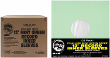  500 12" LP Vinyl POLYLINED Record Inner Sleeves COLORED Mint Green ARCHIVAL