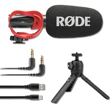 Rode VideoMic GO II Shotgun Mic with SC18 USB-C to USB-A Cable  Tripod 2 Mount