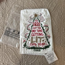 NEW The Tree Isn’t The Only Thing Lit This Year Christmas Holiday Kitchen Towel