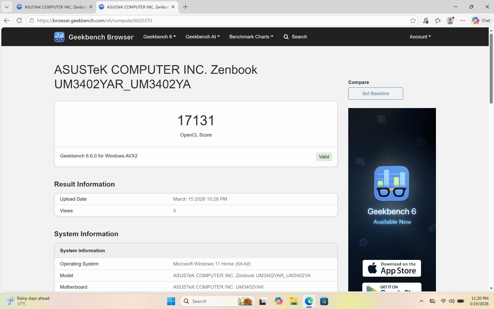 ASUS ZenBook 14 UM3402YAR / UM3402YA, 14-Inch Laptop, with AMD Ryzen 7 7730U 8-core, Windows 11 Home