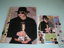MICHAEL JACKSON/BOYZONE 90s MAGAZINE POSTER+ARTICLE    