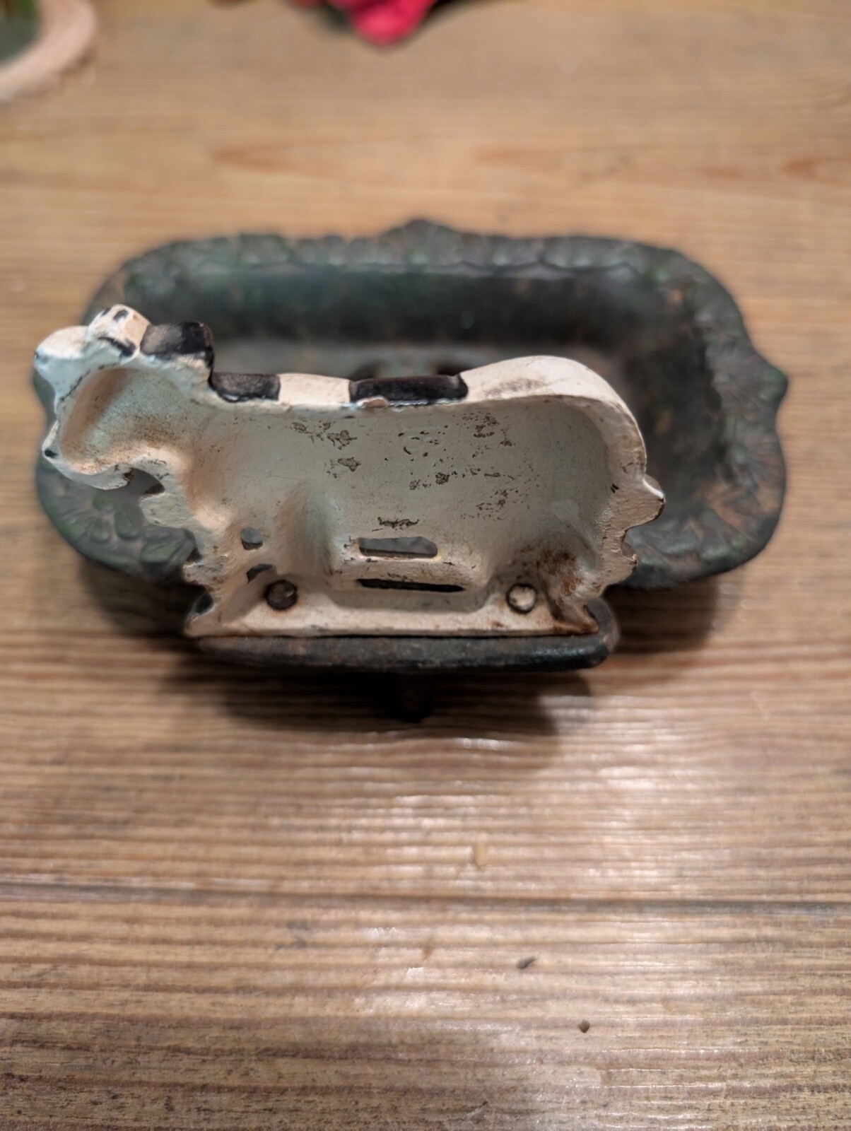 Cast Iron Cow Soap Dish Farm Country Decor Bathroom Utility Room Barn