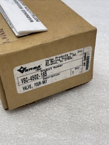 Versa VSC-4502-18S Pneumatic 4-Way Directional Valve, VAC-200, New - Picture 2 of 9