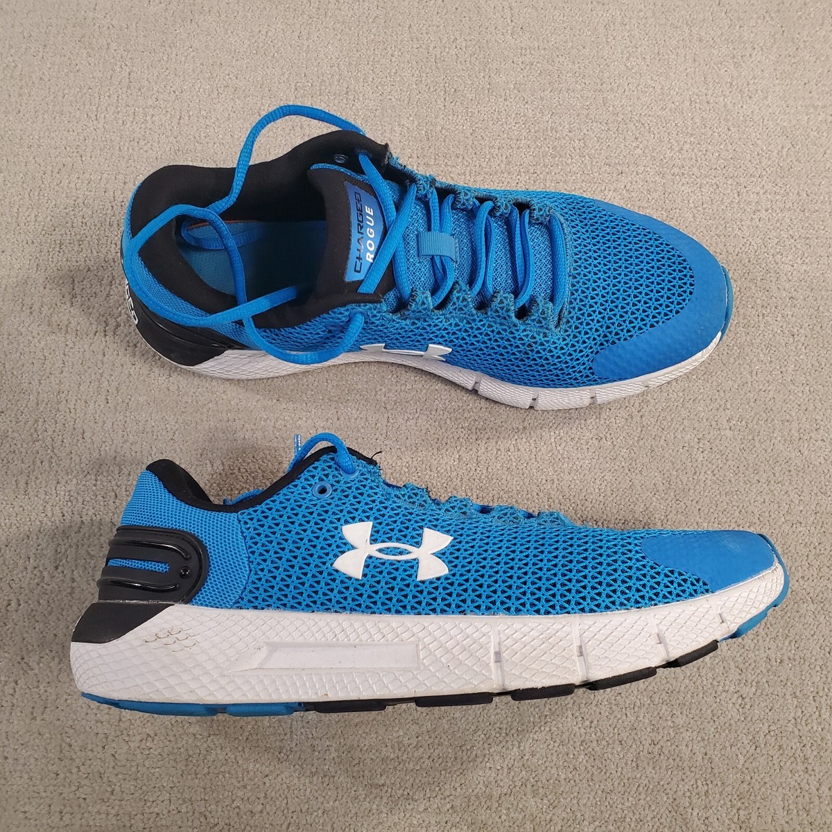 Under Armour UA Charged Rogue 2.5 Shoes Mens 9.5 Blue White