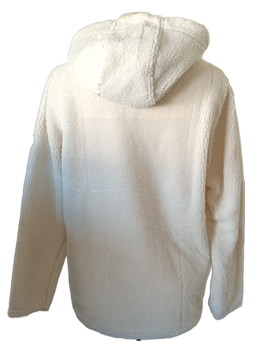 SACAI Felpa con cappuccio MAUI donna sherpa teddy felpata panna bianca taglia S M L