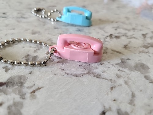 Lote de dos llaveros giratorios vintage años 60 princesa rosa y azul - Imagen 4 de 8