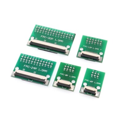 FPC FFC Flexible Cable Adapter Board 1mm Pitch Connector to 2.54mm 4-40Pin