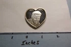 ELVIS PRESLEY HEART SHAPE SOMEONE SPECIAL ENGRAVEABLE 999 SILVER COIN RARE 4EP2