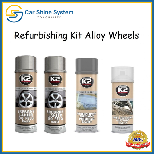 K2 Pro Alloy Wheels Paint Kit SILVER Lacquer Primer Acrylic Clear Coat Car Spray eBay