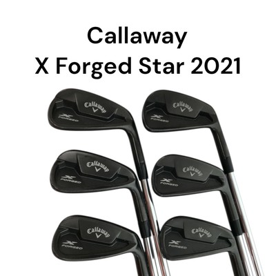 Callaway] X Forged Star 2021 Black Iron Set 6pcs 5-6-7-8-9-PW KBS 