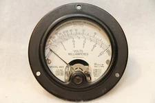 Vintage Weston Electrical Instrument Model 665 Milliamperes OHMS VOLTS C 1935