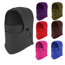 Thermal Fleece Balaclava Ski Hat Hooded Neck Warmer Winter Warm Full Face Mask