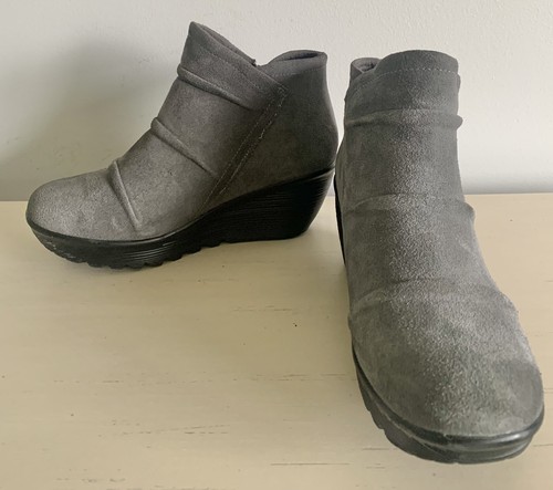 7.5 Ankle Wedge Gray Tassel 48733 