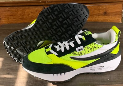 FILA Renno N Generation Men's Sneakers Shoes Black/Neon Yellow
