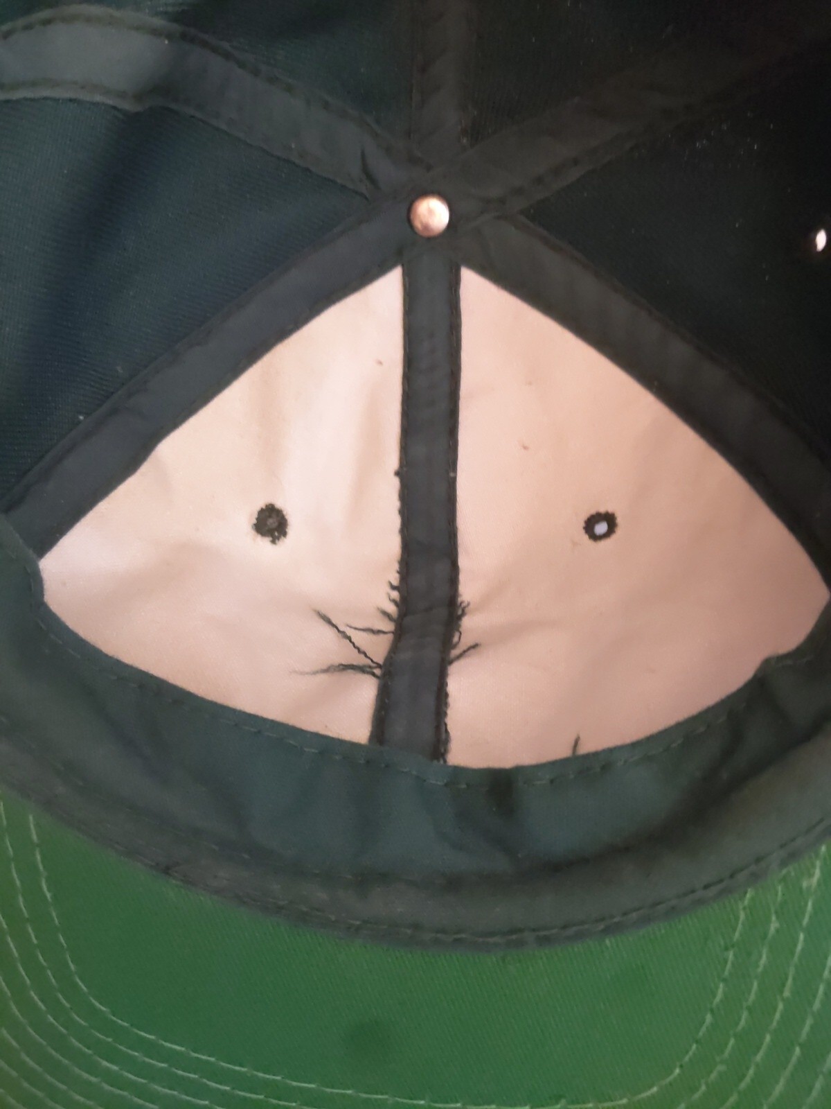 2 Vtg Youngan Wool/Polyester Solid Green Hats Sz … - image 5